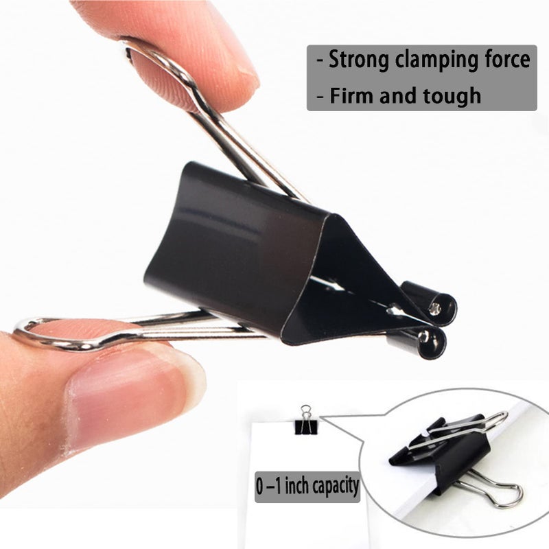 KAKAMINA Large Binder Clips 2 Inch (60 Pack)  Extra Large Binder Clips Big Paper Clamps for Office and Home Supplies  Black - Image 4